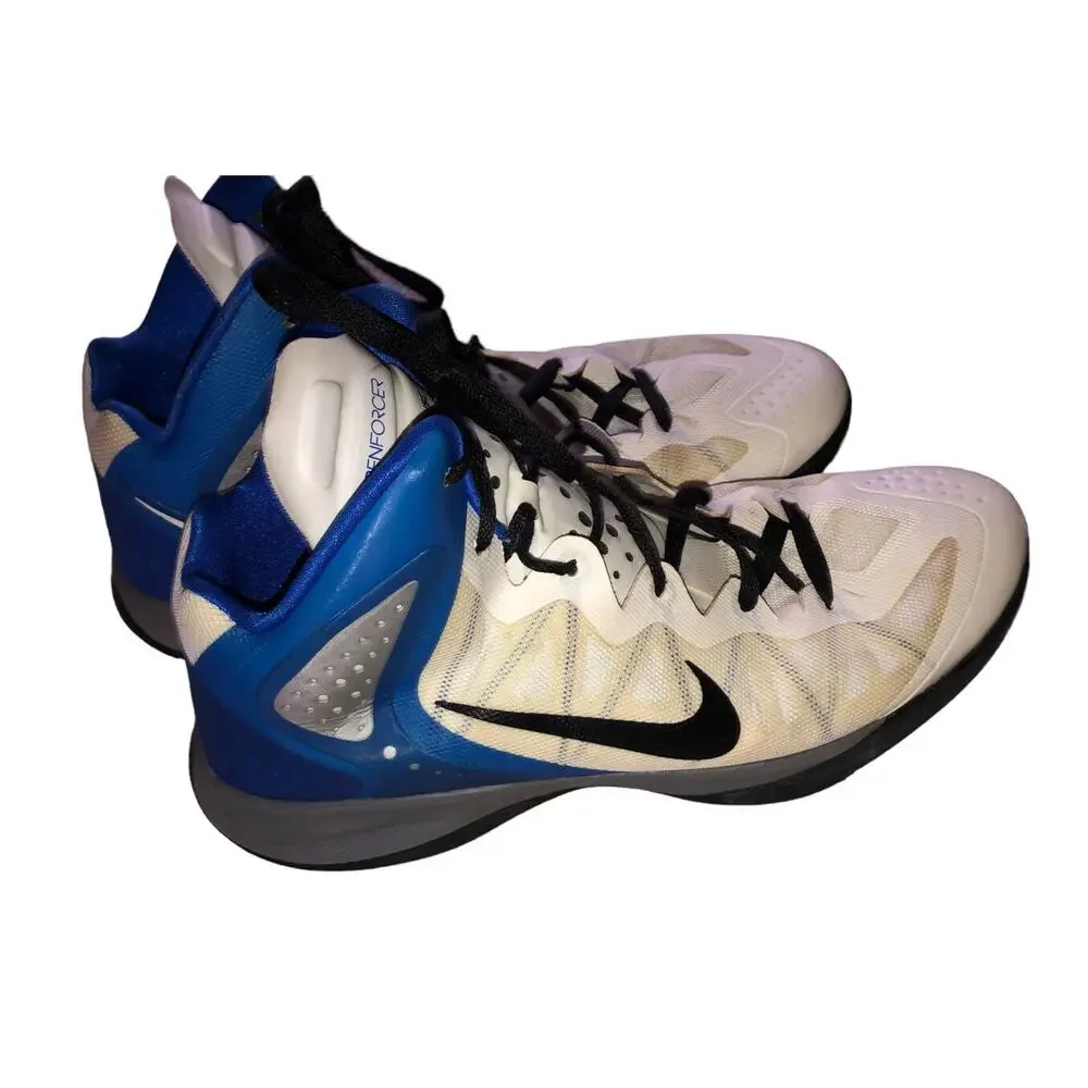 Nike Zoom Hyperenforcer Basketball Shoes Mens‎ Size 13 Eu 47.5 White 487786-100